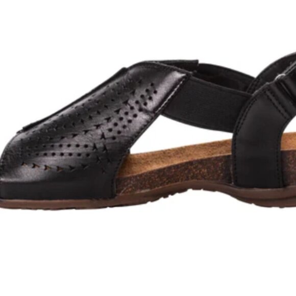 Propet Black Sandals leather Open Toe 8WW 4E NWOT - Picture 13 of 15